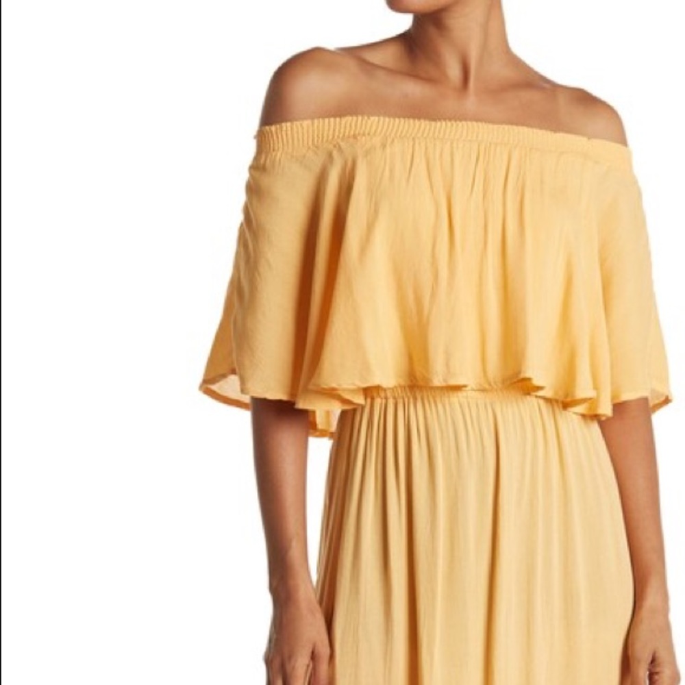 Marigold off shoulder size medium maxi dress